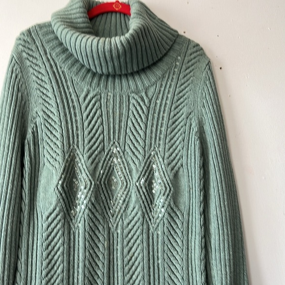 Talbots chunky cable knit size L - Picture 3 of 8